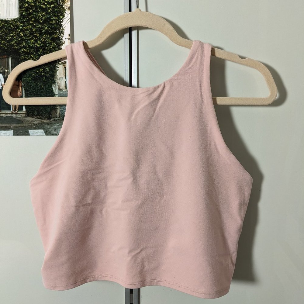 Athleta Conscious Crop Bra, Large in Orchid Pink